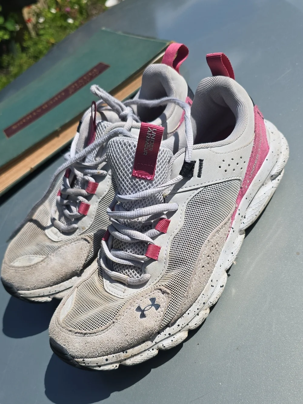 Under Armour Charged Vessert Pink Speckle Athletic Sneakers Running Shoes W 9.5